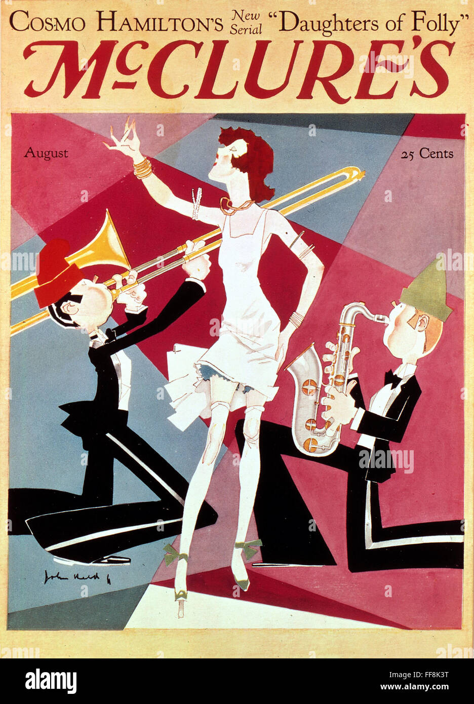 THE ROARING TWENTIES. /nThe 'Roaring Twenties' captured by John Held Jr. in a contemporary American magazine cover. Stock Photo