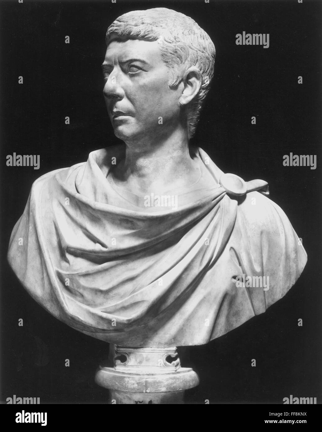 POMPEY THE GREAT /n(106-48 B.C.). Roman general and statesman. Contemporary Roman sculpture bust. Stock Photo