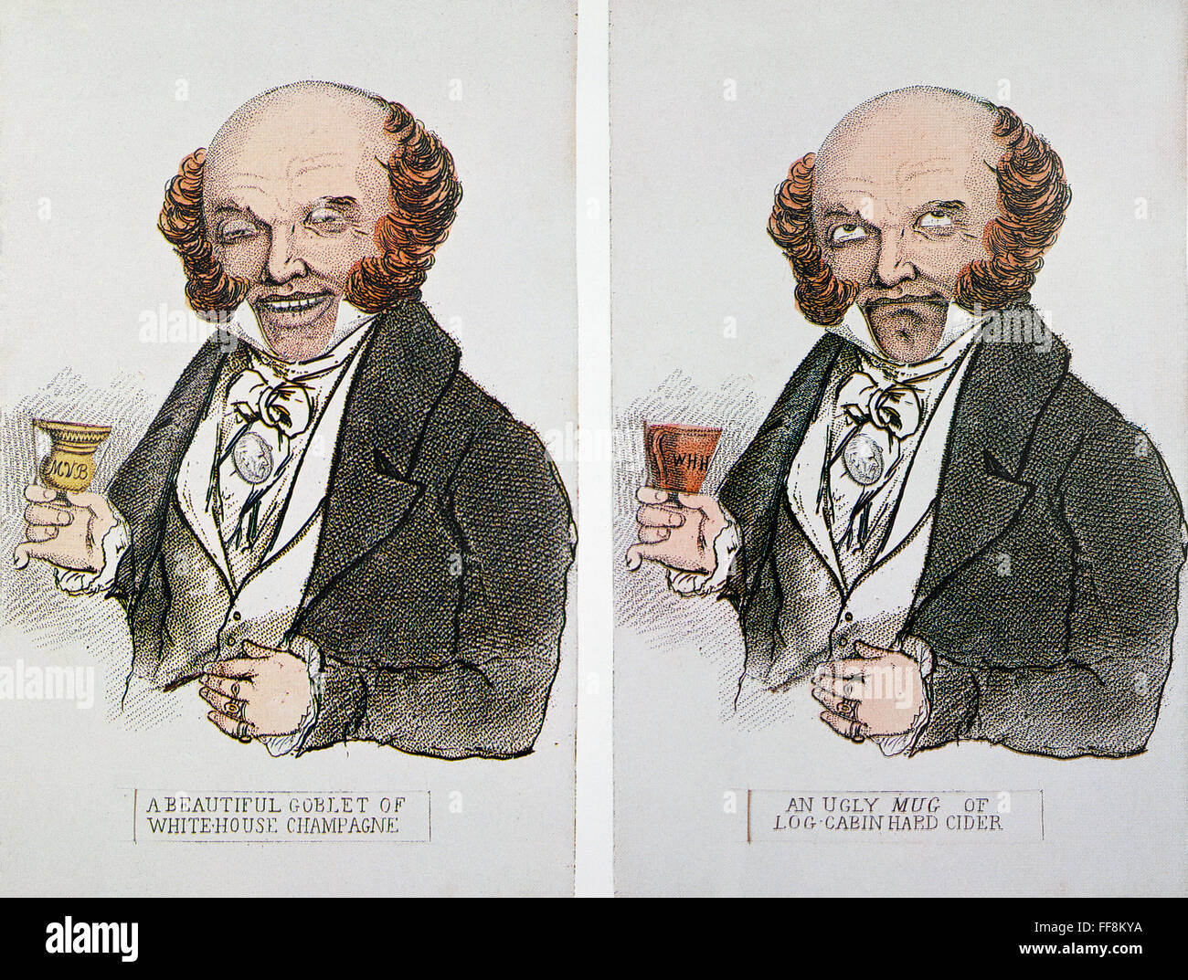 M. VAN BUREN CARTOON, 1840. /nWhig placards of the 1840 Presidential