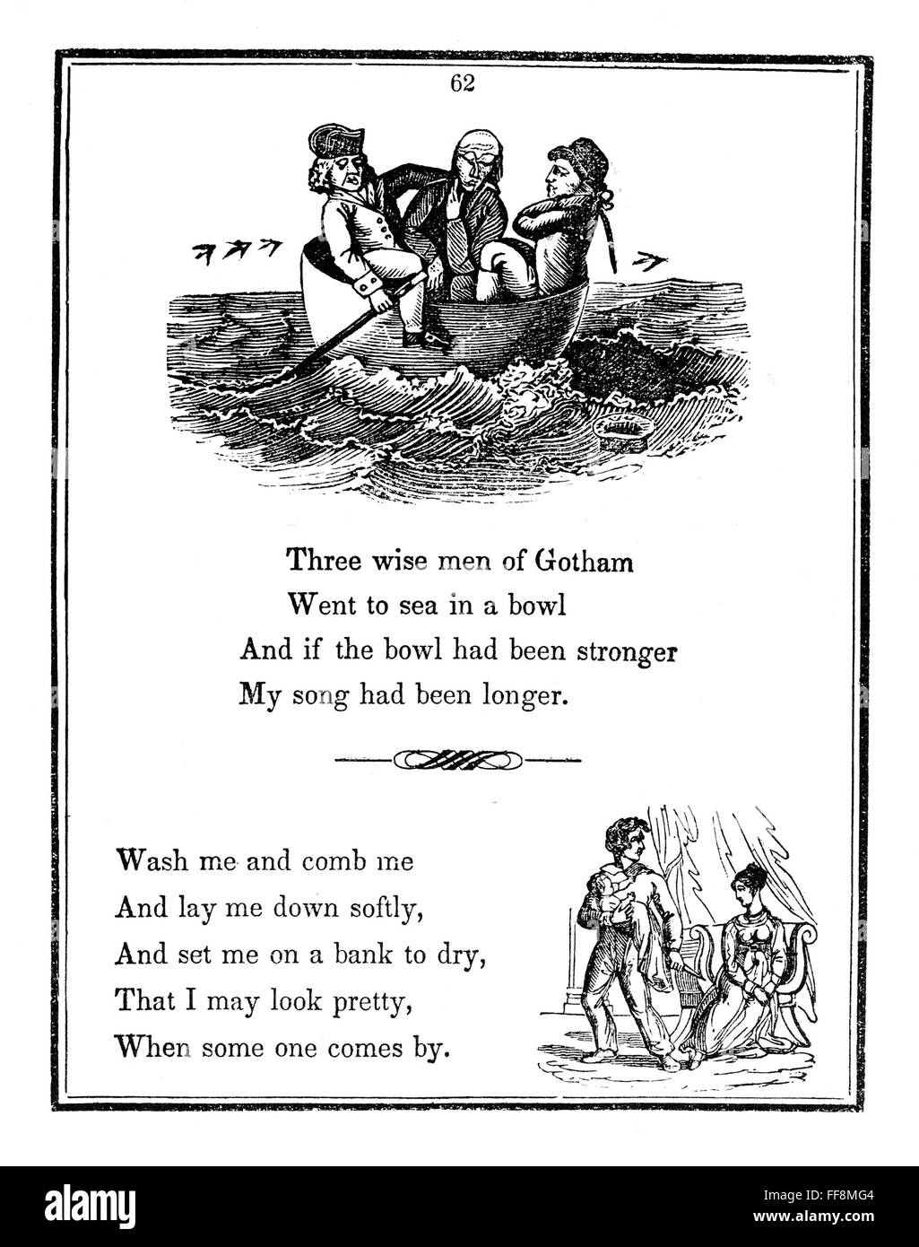 MOTHER GOOSE, 1833. /nWood engraving from the Munroe & Francis Boston