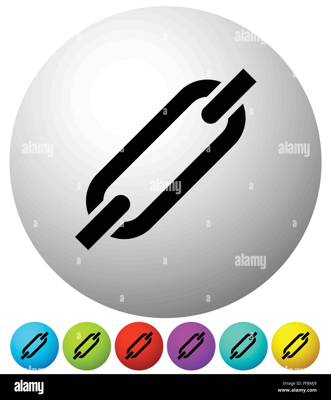 Chain, chain link icon in 6 colors and gray Stock Vector Image & Art ...