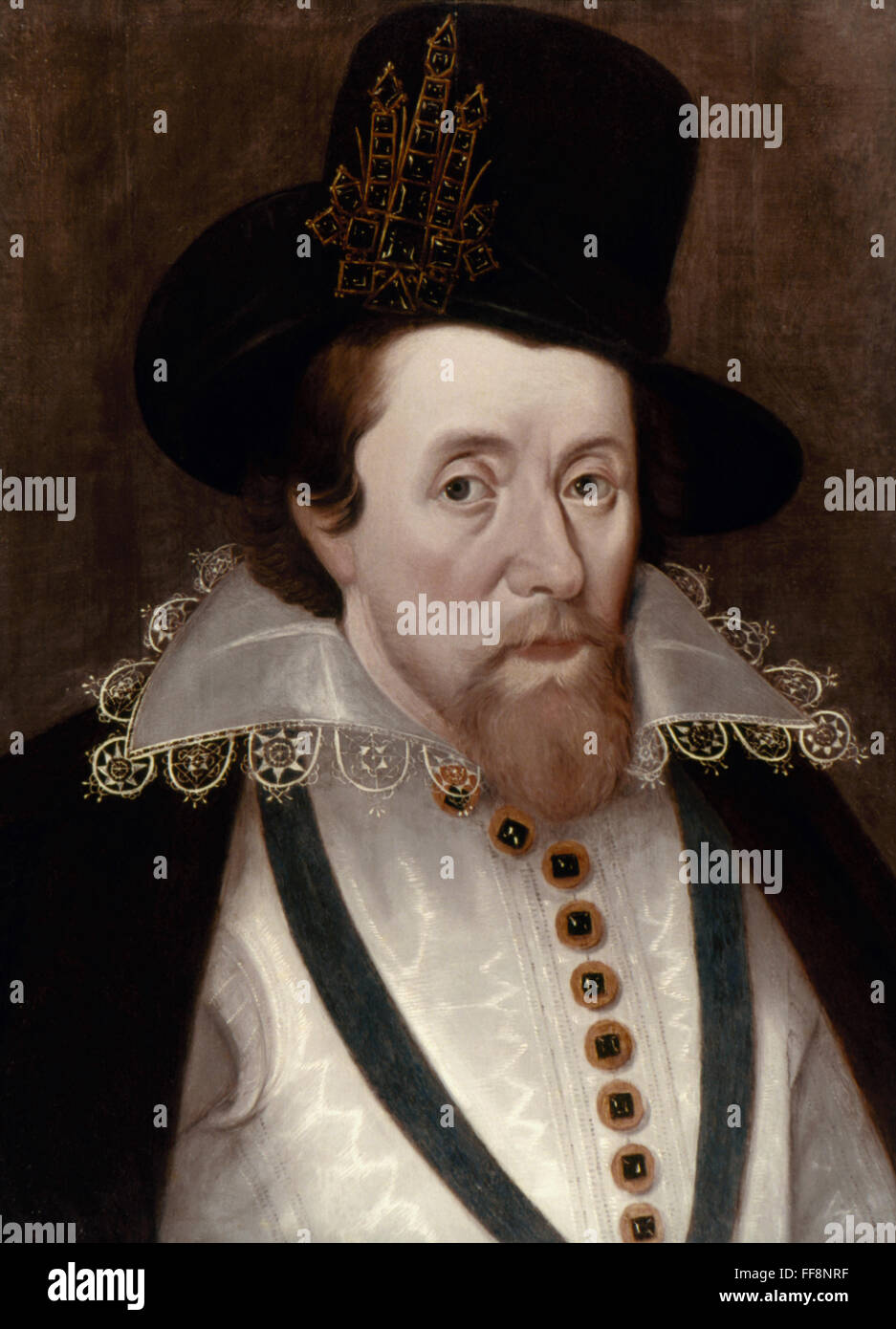 KING JAMES I OF ENGLAND /n(15661625). King of England, 160325 panel