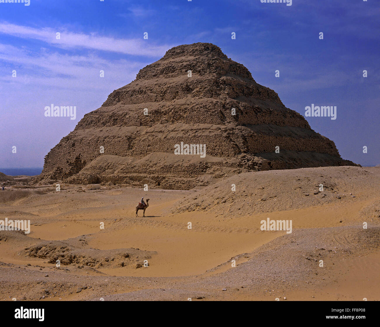 Step pyramid of Djoser (or Zoser), 27th century BC, Saqqara, Egypt, Africa Stock Photo