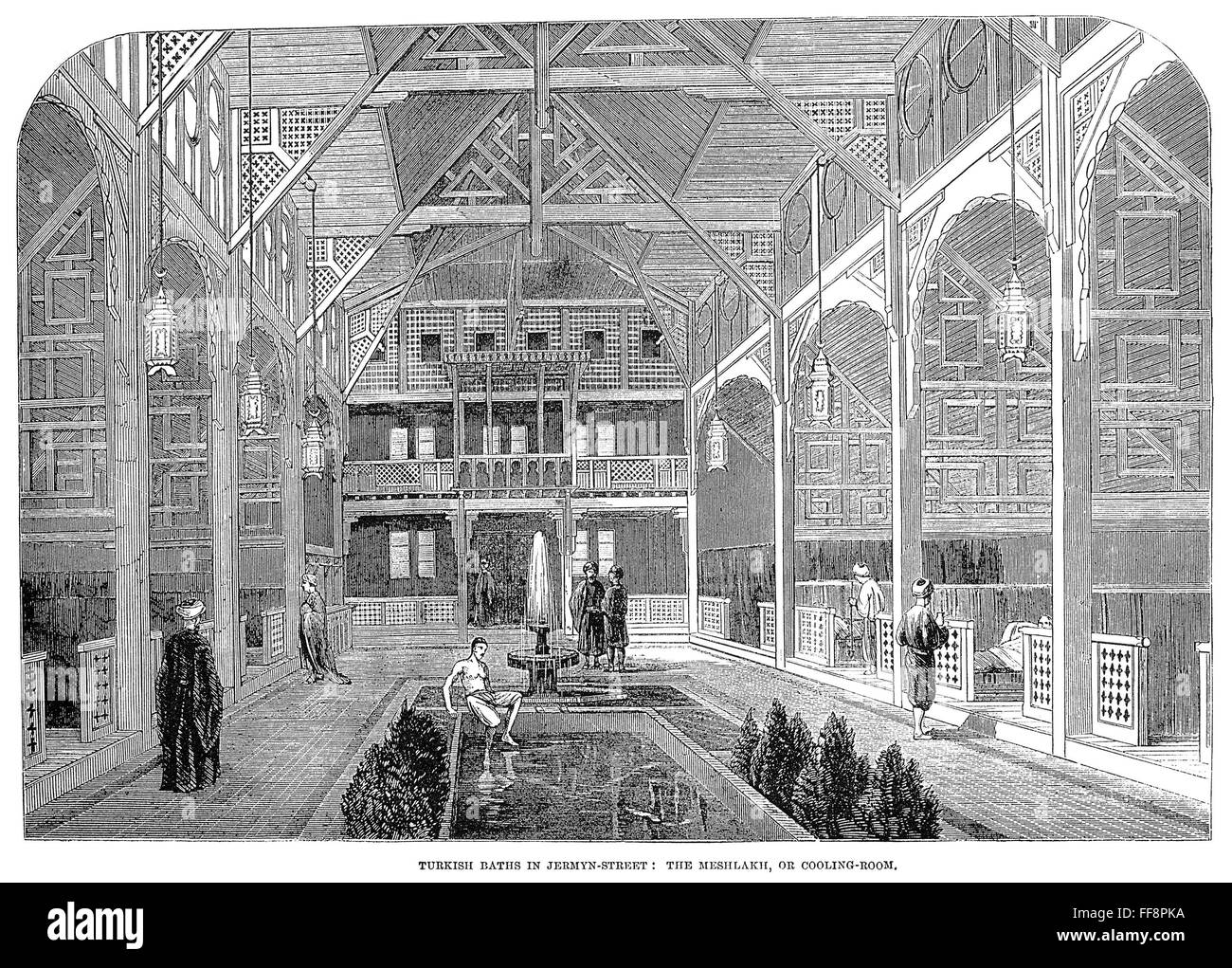 LONDON TURKISH BATH, 1862. /n'Turkish Baths in Jermyn Street The