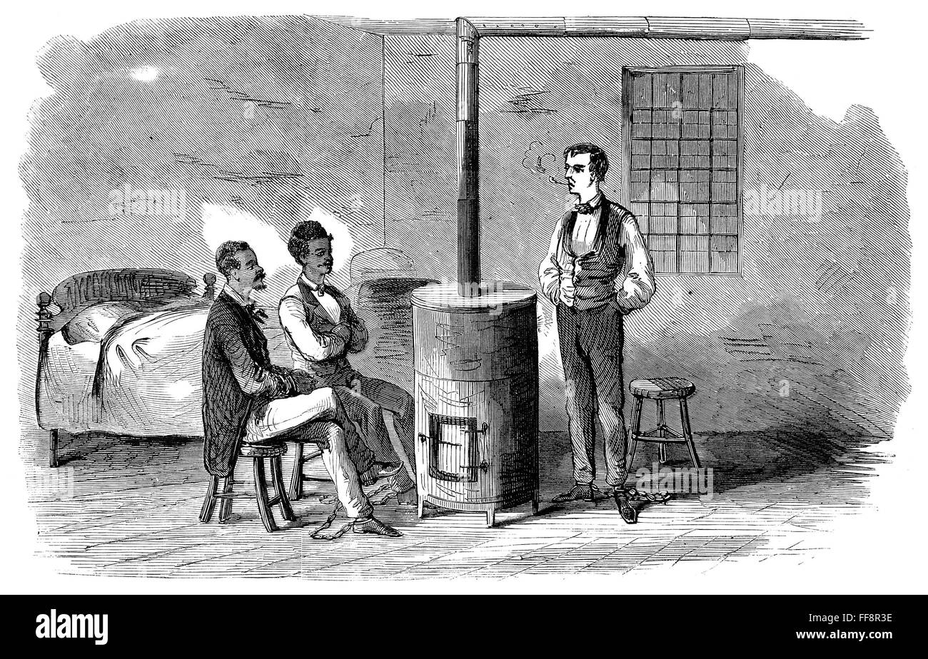 JOHN BROWN RAID, 1859. /nThree of John Brown's band in their jail cell