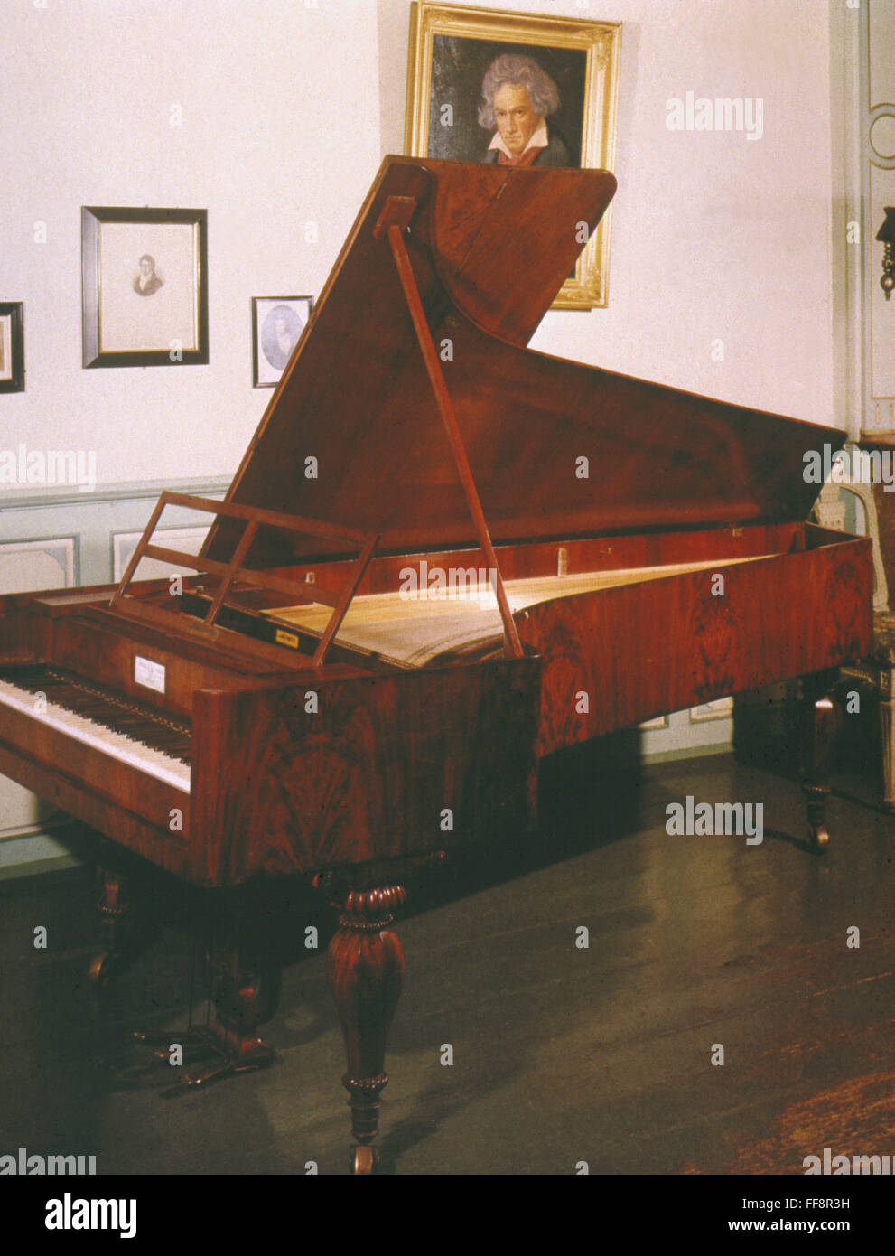 BEETHOVEN: PIANO. /nLudwig van Beethoven's last piano, made by Konrad Graf.  Beethoven-Haus, Bonn, Germany Stock Photo - Alamy