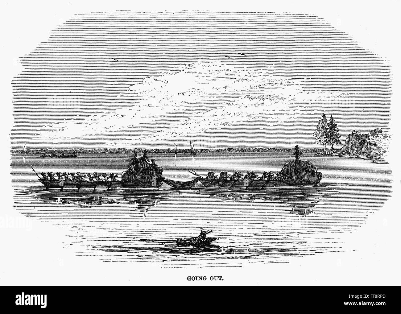 SLAVE LABOR, 1857. /n'Going out.' Slaves work at the North Carolina