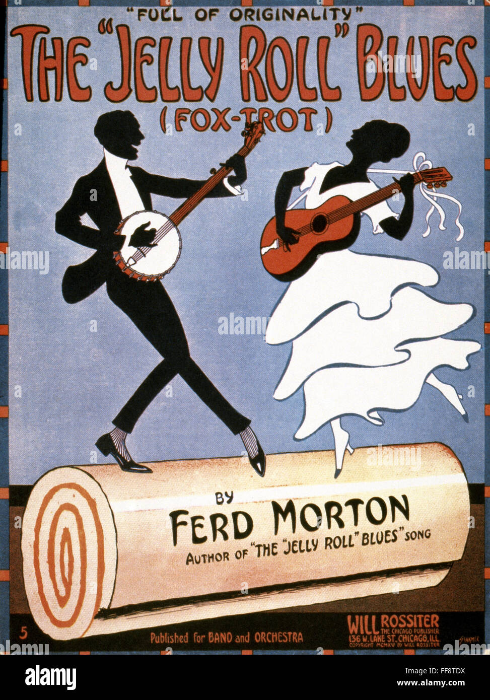 MORTON SHEET MUSIC. /nSongsheet cover, 1915, of 'The 'Jelly Roll