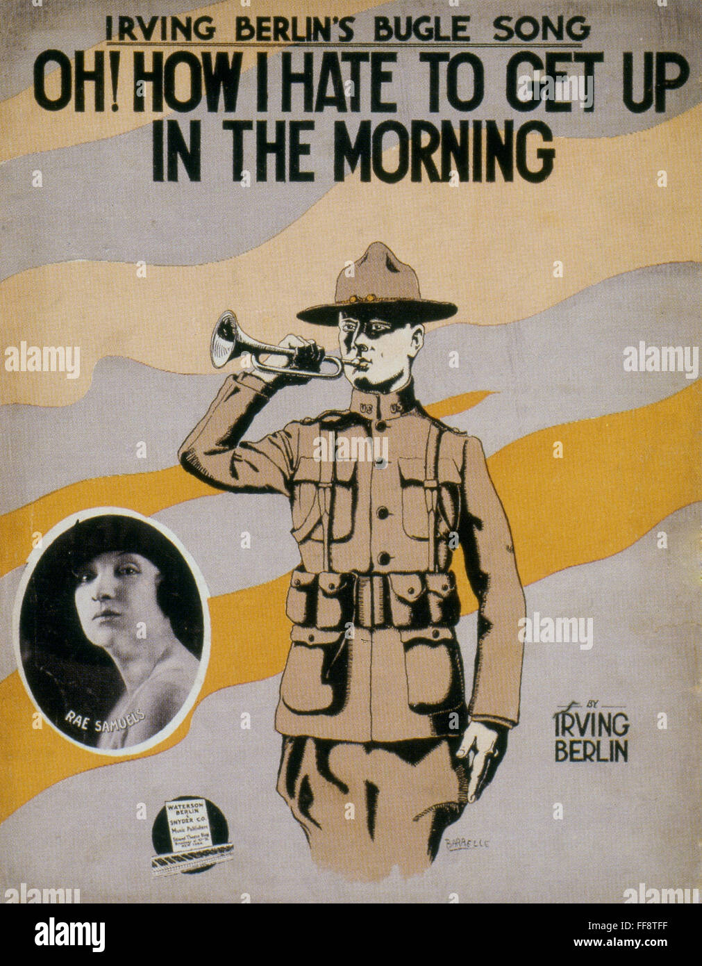 WORLD WAR I SONGSHEET. /nIrving Berlin's bugle song, 'Oh! How I Hate