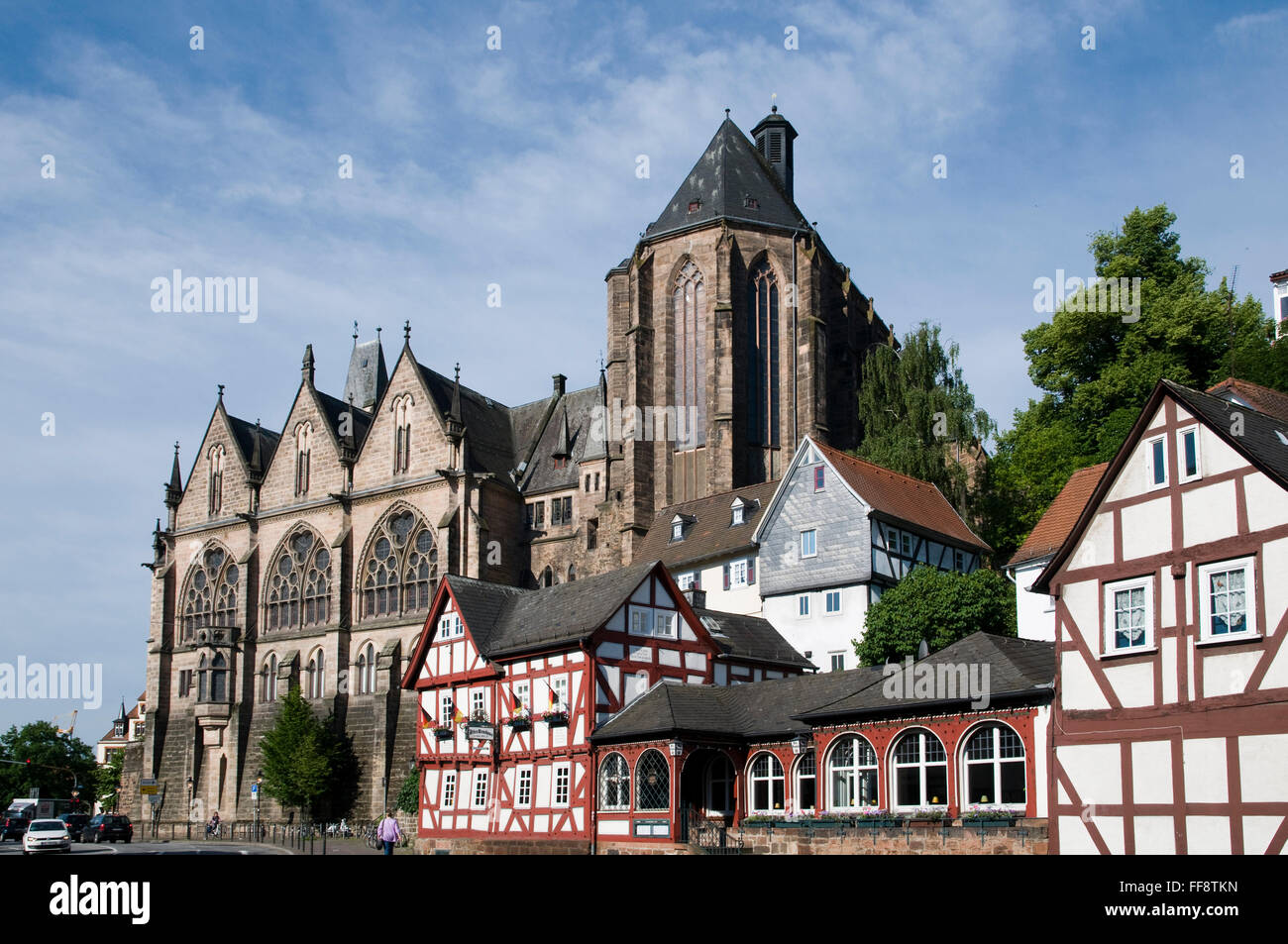Alte Universität, alter Brauhaus, Altstadt, Marburg, Hessen, Deutschland | Old University, old brew house, old town, Marburg, He Stock Photo