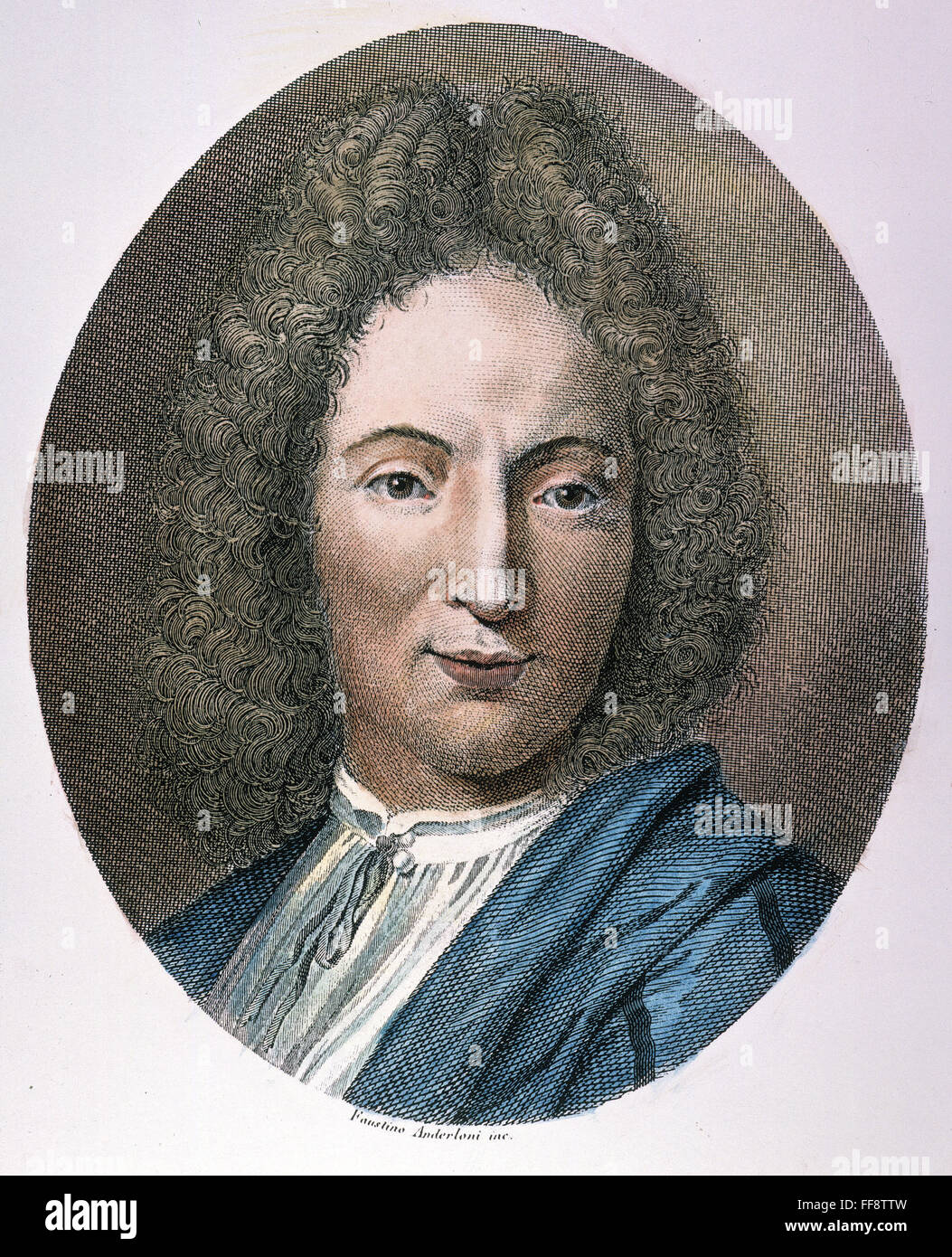 ARCANGELO CORELLI /n(1653-1713). Italian violinist and composer: Italian engraving, 1812. Stock Photo