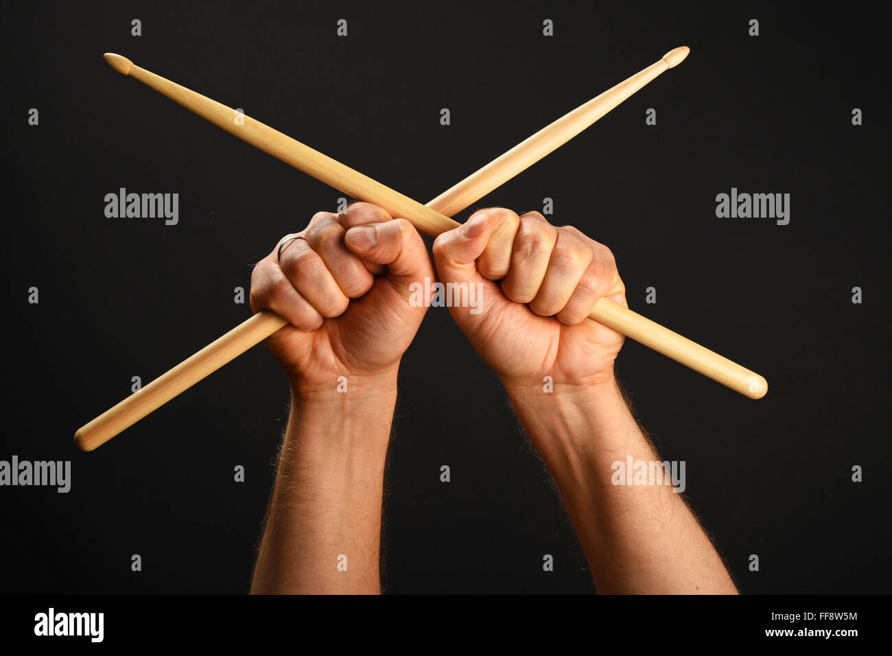 Black Crossed Drumsticks