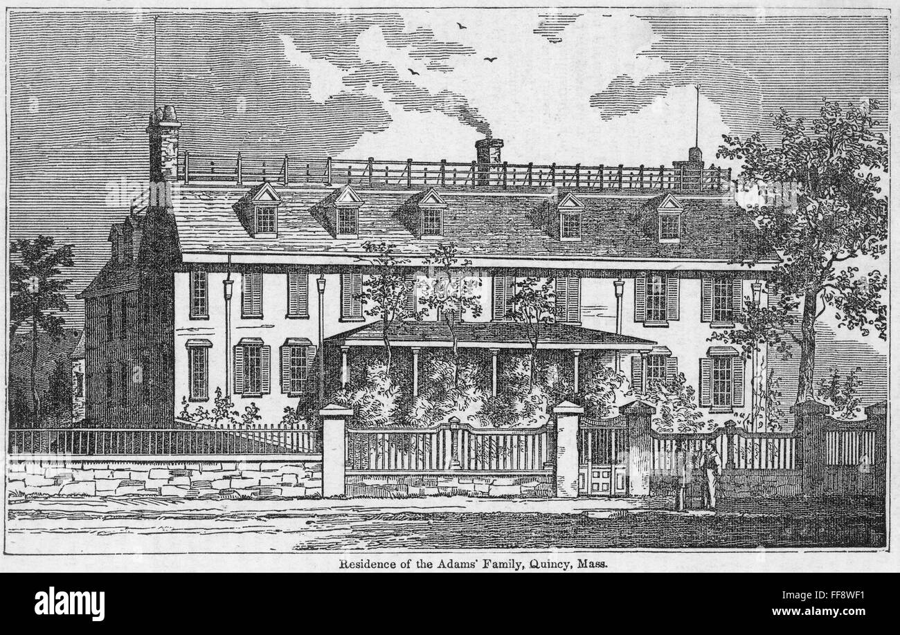 ADAMS RESIDENCE. /nPeacefield, or the Old House, the Adams home in