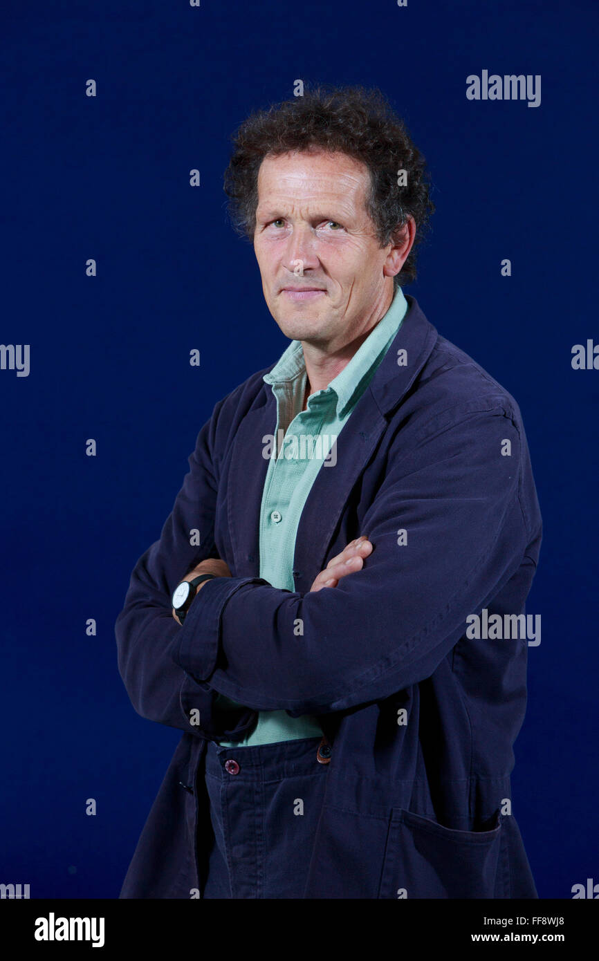 Edinburgh International Book Festival 2013 portrait of Monty Don at Charlotte Square Garden   Pic by Pako Mera Stock Photo