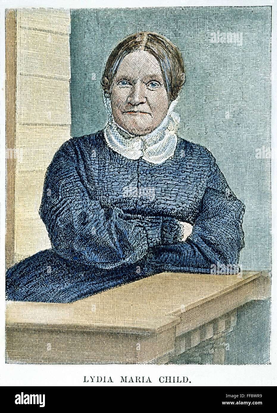 LYDIA MARIA CHILD (1802-1880). /nAmerican reformer and author. American engraving, 19th century. Stock Photo