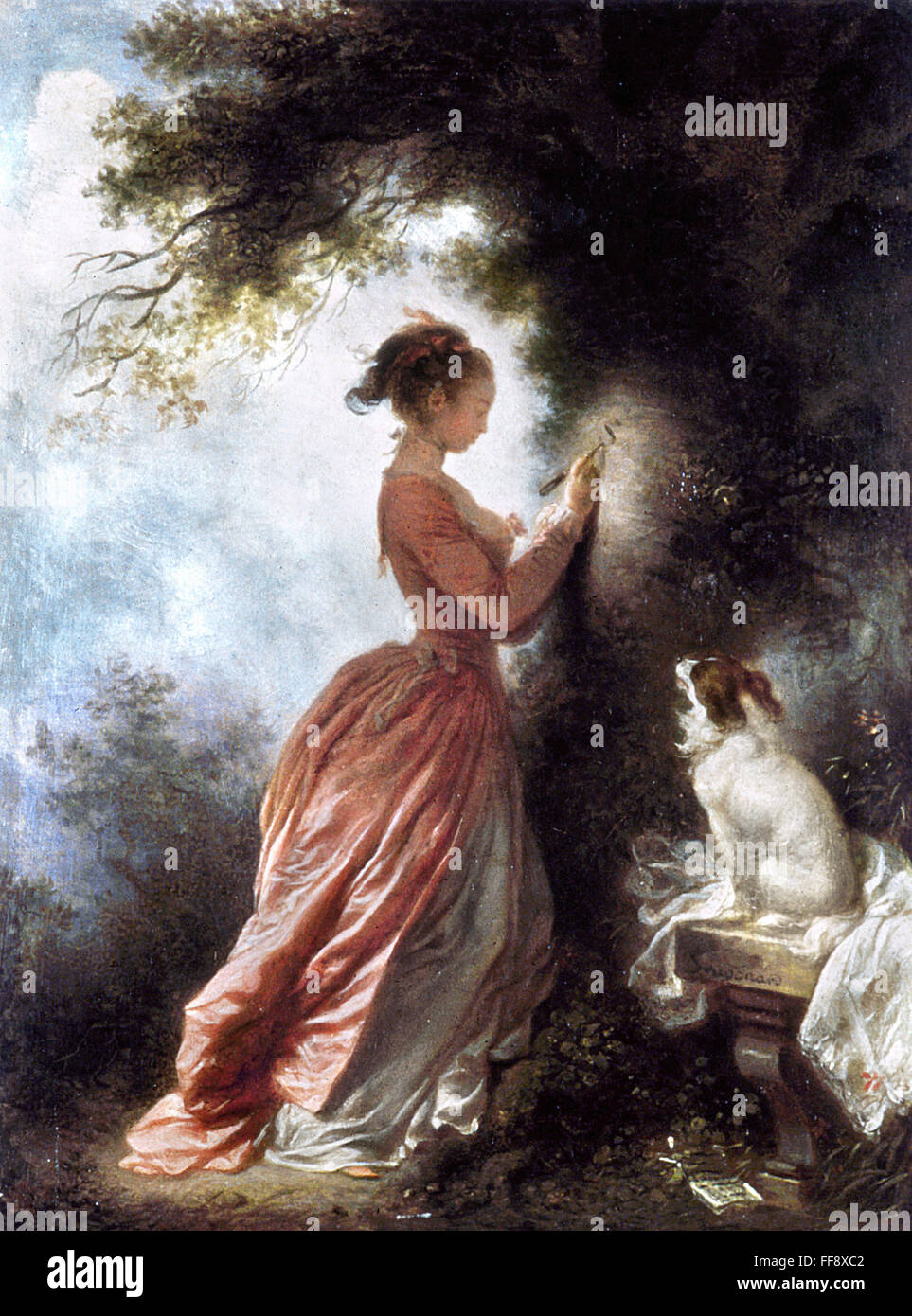 FRAGONARD: THE SOUVENIR. /nOil on canvas by Jean-HonorΘ Fragonard ...