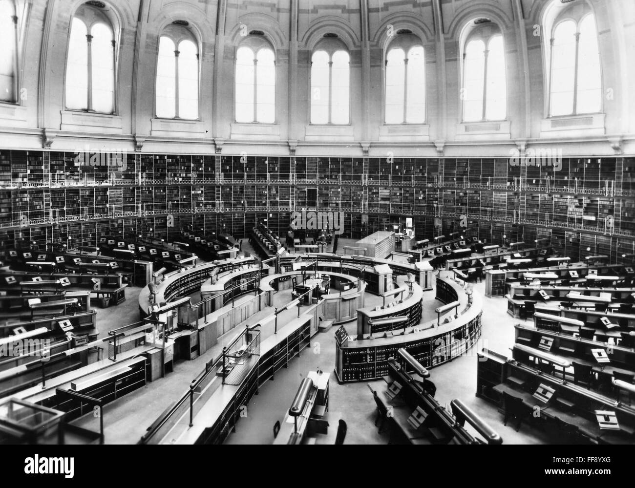 BRITISH MUSEUM, c1950. /nThe Main Reading Room of the British Museum ...
