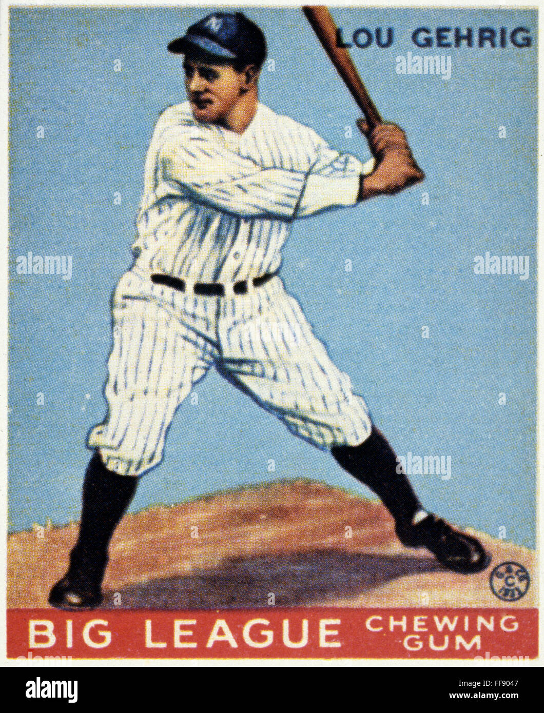 LOU GEHRIG (1903-1941). /nAmerican baseball player. American baseball card,  1933, featuring Lou Gehrig of the New York Yankees Stock Photo - Alamy