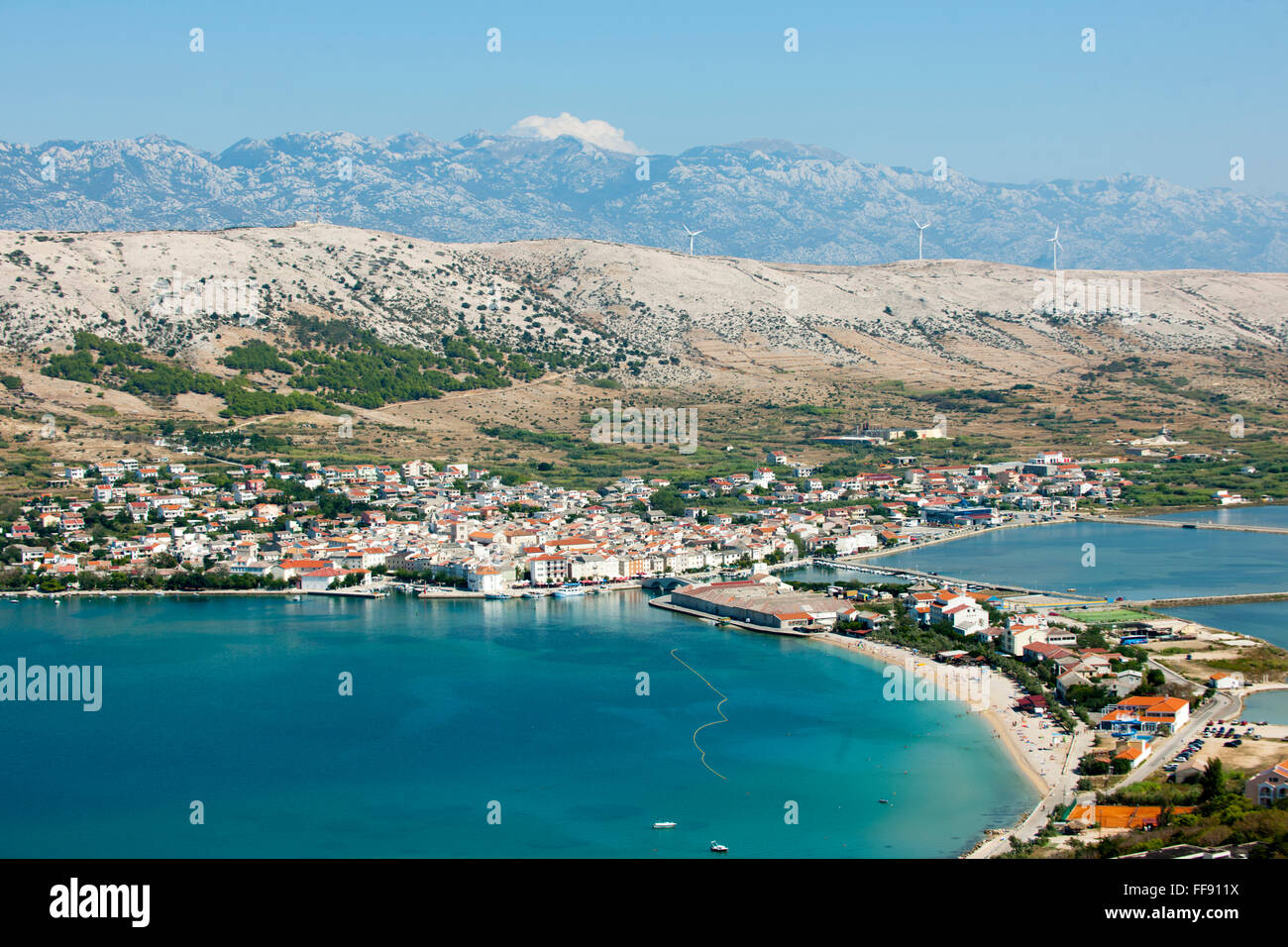 Kroatien, Dalmatien, Halbinsel Pag, Stadt Pag Stock Photo