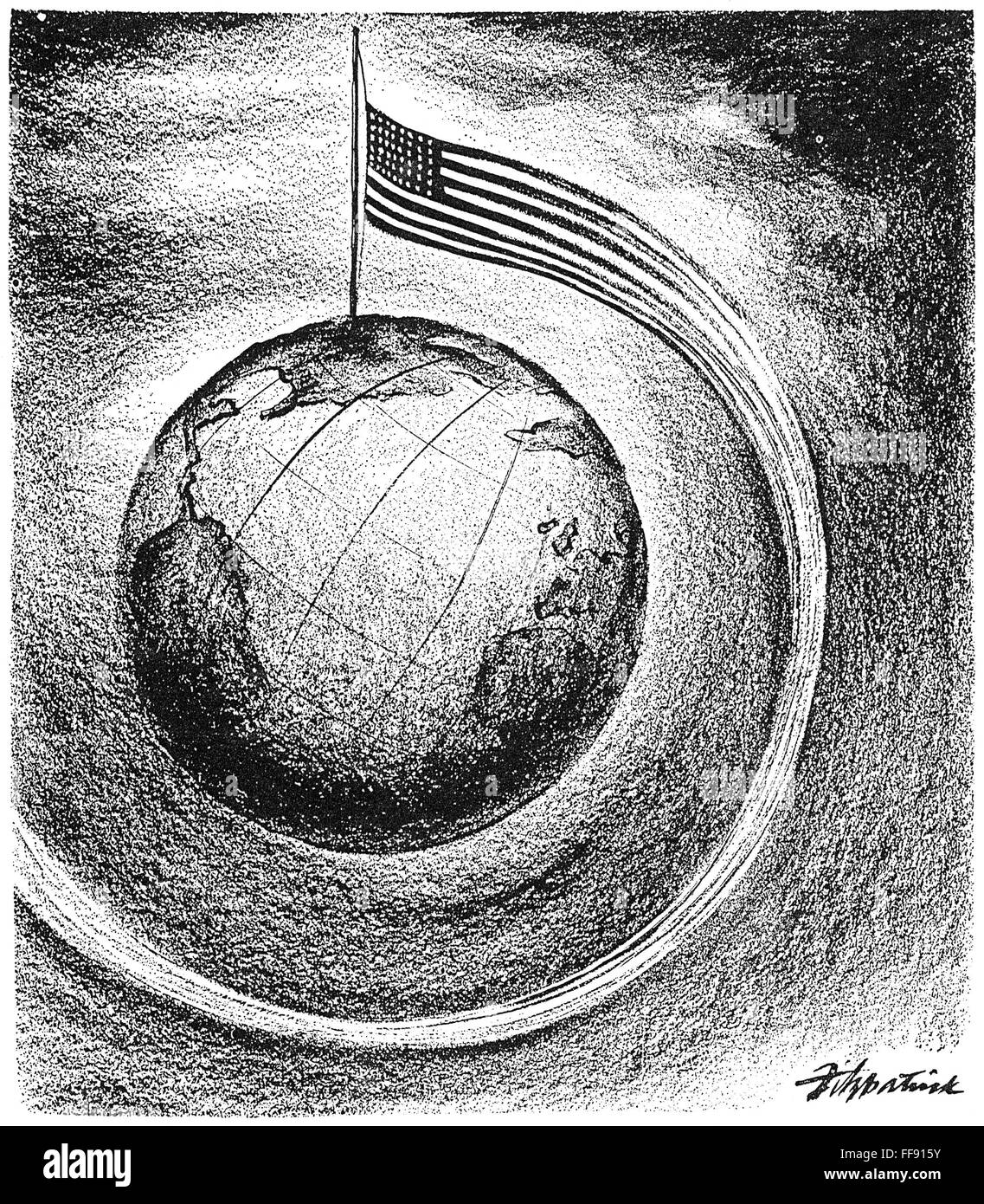 Daniel R Fitzpatrick F.D. ROOSEVELT CARTOON. /nAmerican cartoon, 1945, by Daniel R ...