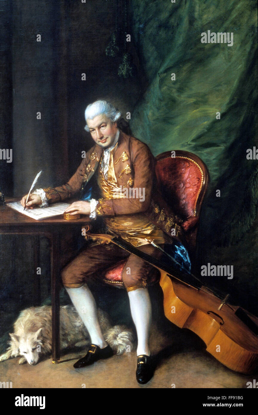 KARL FRIEDRICH ABEL /n(17251787). German musician and composer. Oil on