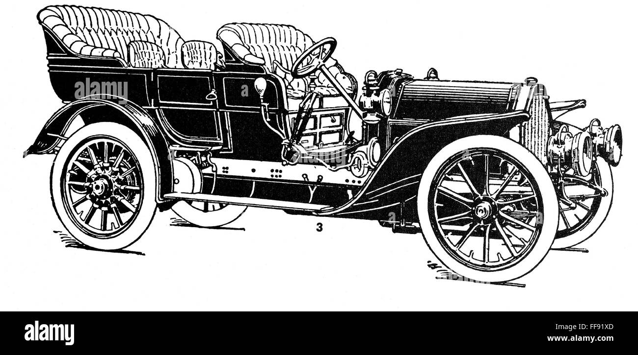 AUTOMOBILE, 1907. /nPope-Toledo automobile, 1907. Stock Photo