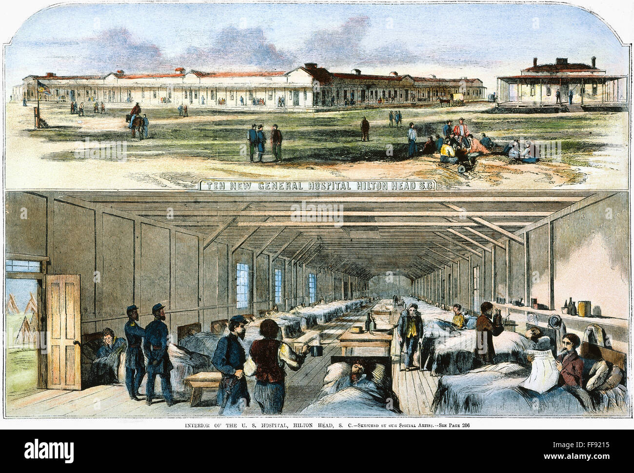 SC UNION HOSPITAL, 1863. /nThe U.S. hospital built at Hilton Head