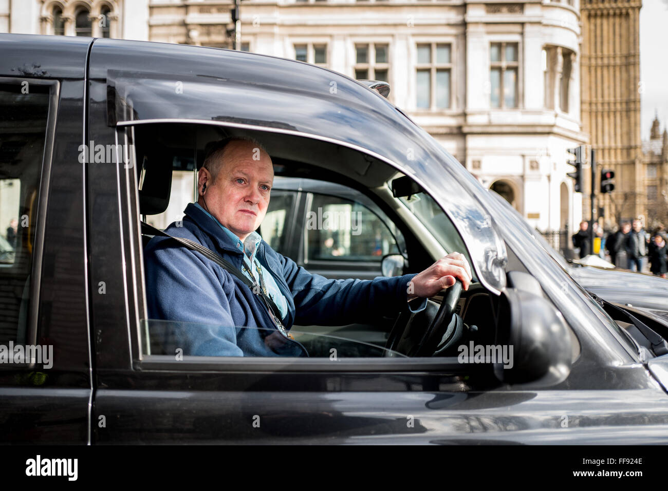 Black cab london driver hi-res stock photography and images - Alamy