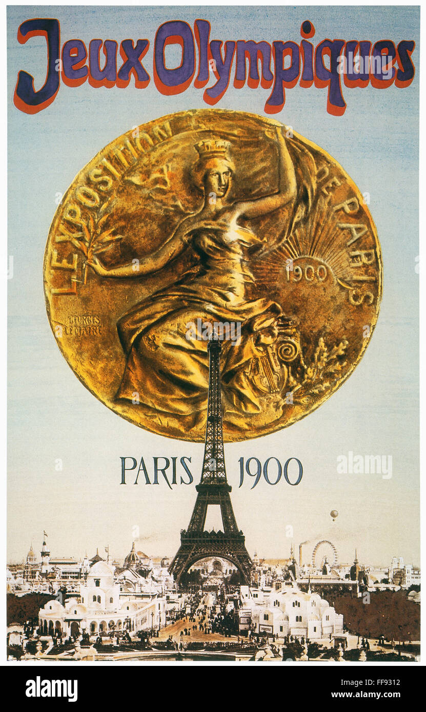 1900 olympic poster hi-res stock photography and images - Alamy