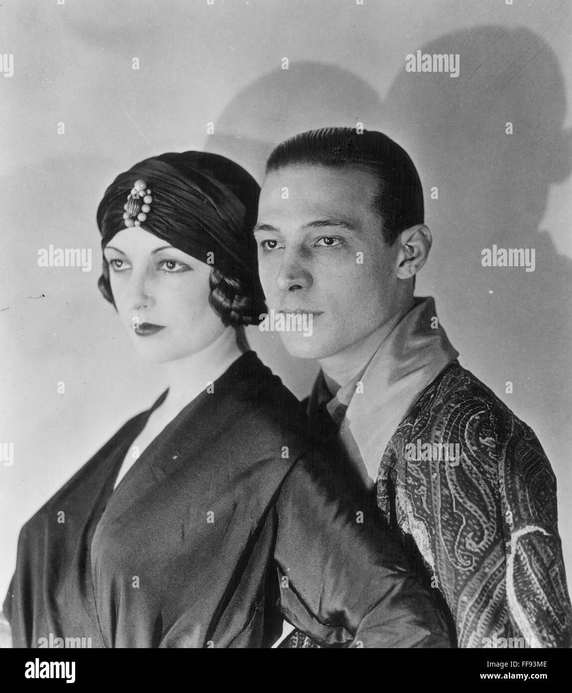 RUDOLPH VALENTINO /n(1895-1926). American (Italian-born) film actor. With his wife, actress and costume designer Natacha Rambova (nΘe Winifred in the 1920s Stock Photo - Alamy