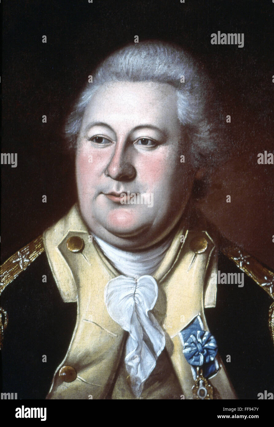 HENRY KNOX (1750-1806). /nAmerican Revolutionary officer. Oil on canvas, 1784, by Charles Willson Peale. Stock Photo