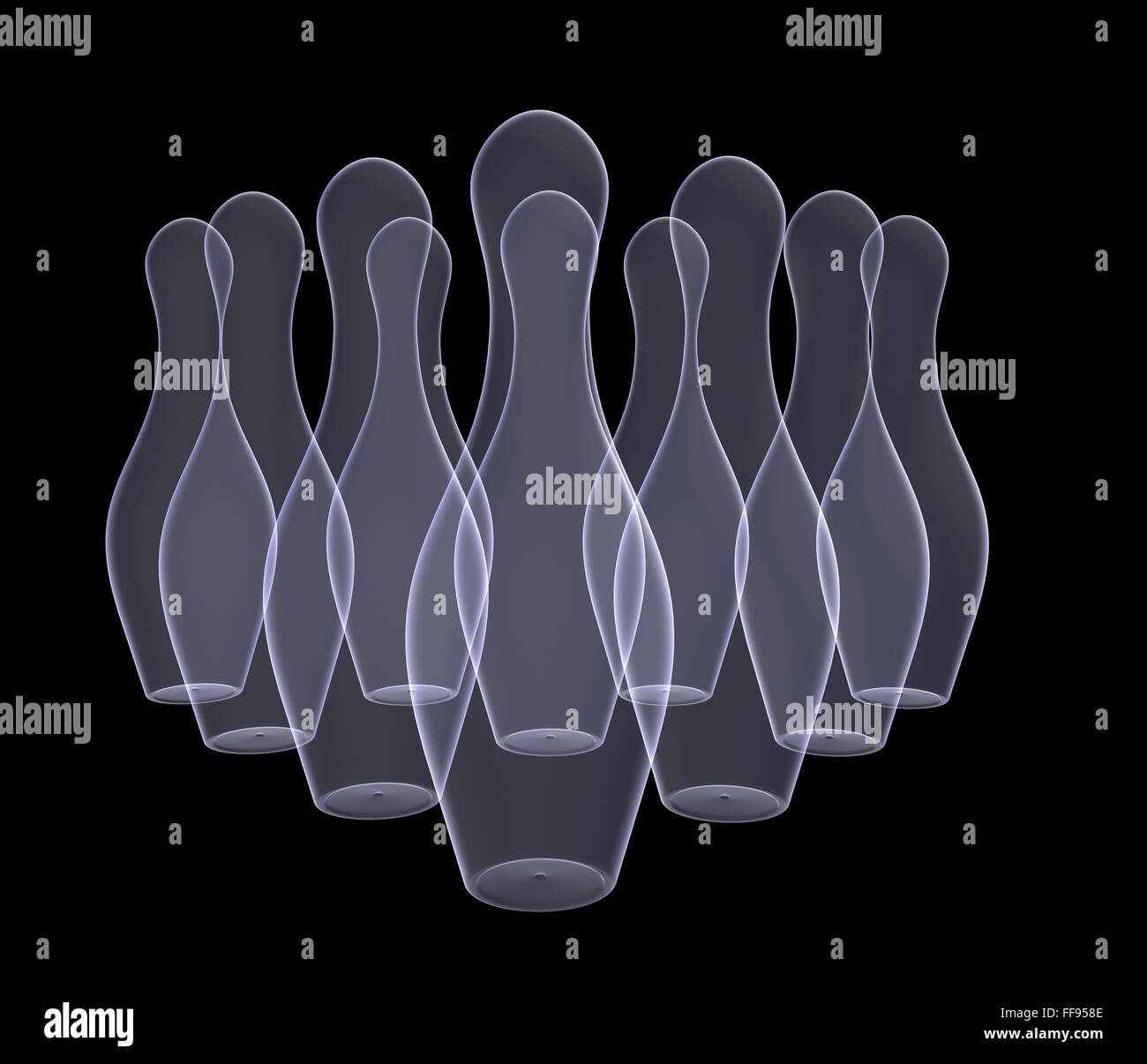 Set of bowling pins Stock Photo Alamy