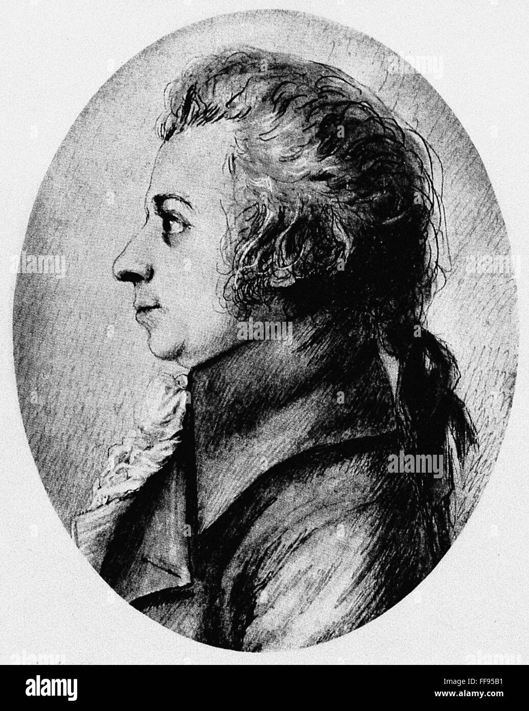 WOLFGANG AMADEUS MOZART /n(17561791). Austrian composer. Silverpoint
