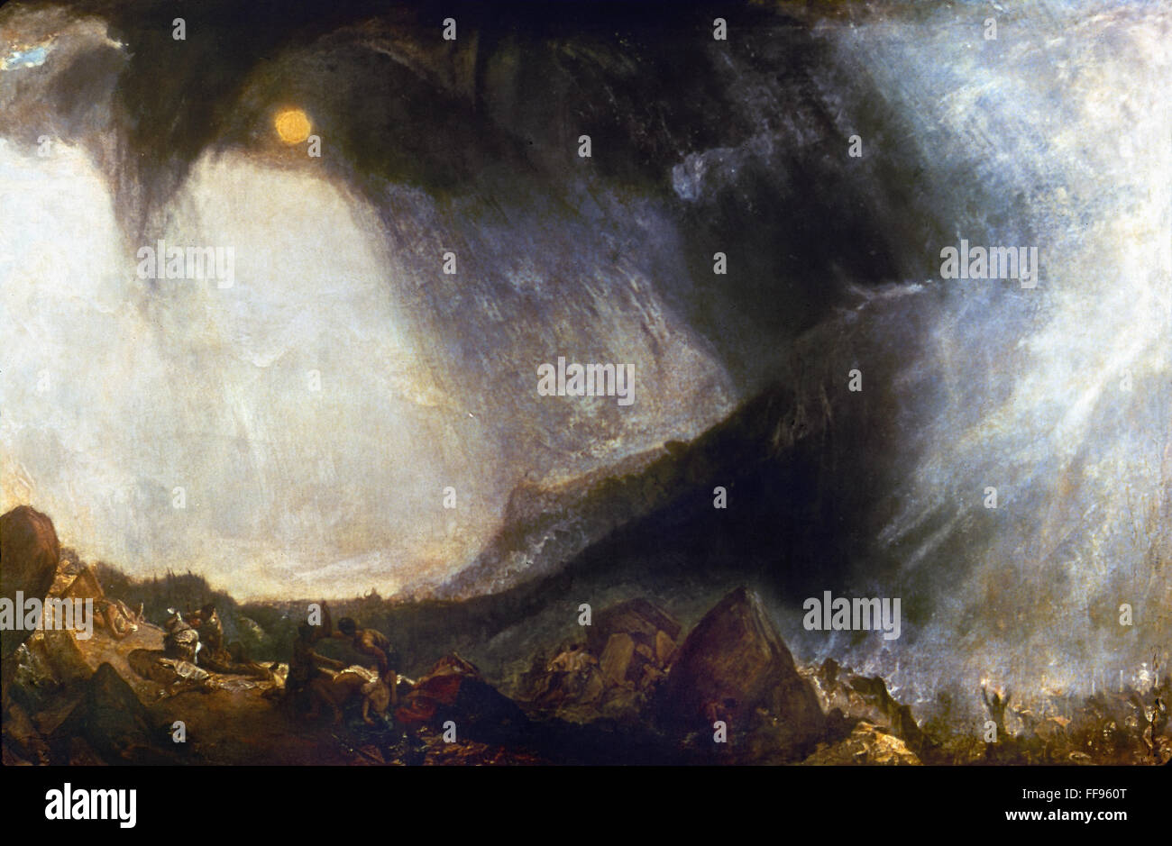 TURNER HANNIBAL /n(247183 B.C.). Carthaginian general. Hannibal and his army crossing the Alps