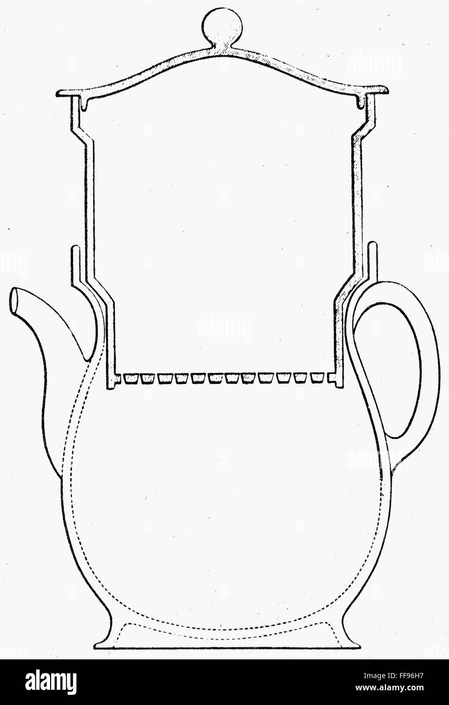 THOMPSON DRIP COFFEE POT. /nOne of the drip coffee pots invented by