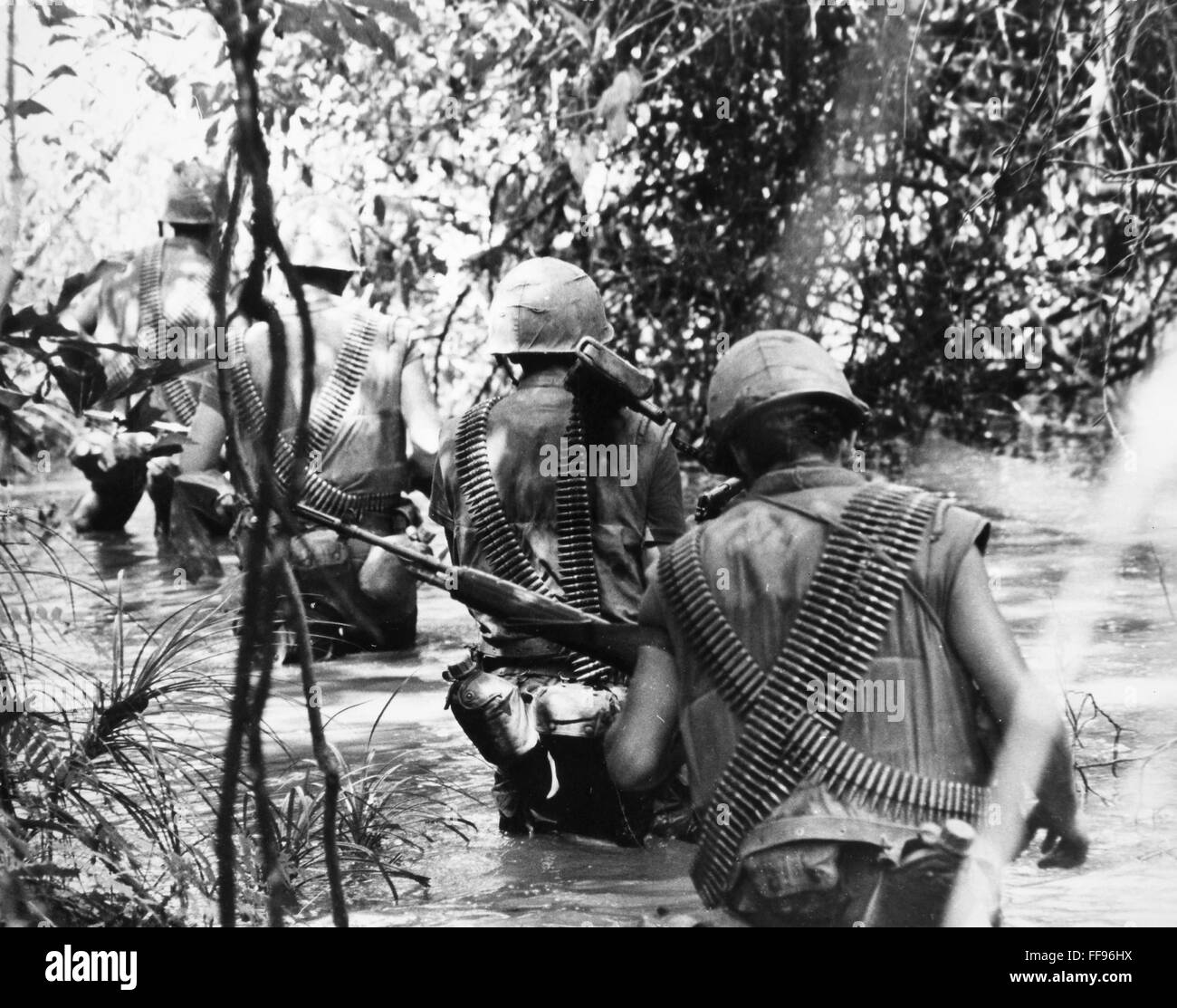 VIETNAM WAR: U.S. MARINES. /nFifth Regiment, First Marine Division fire ...
