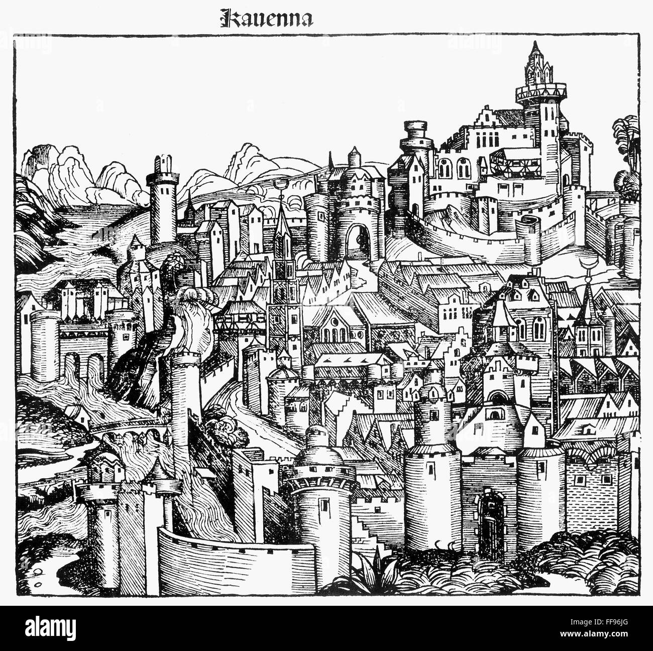 ITALY: RAVENNA, 1493. /nWoodcut, German, 1493. Stock Photo
