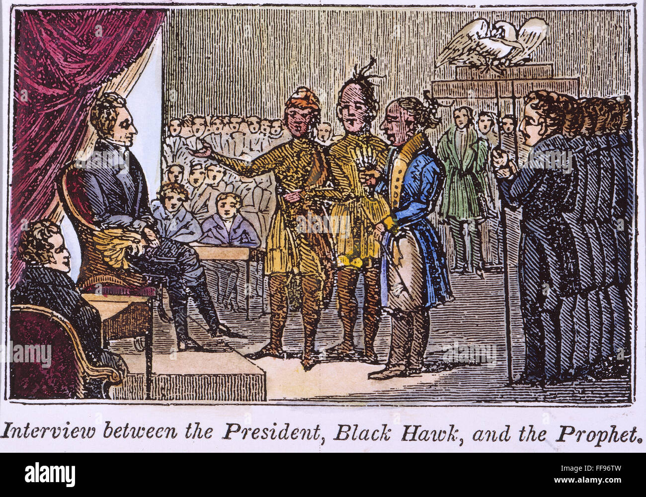ANDREW JACKSON NATIVE AMERICANS. /nThe 1833 meeting at the White House of President Andrew