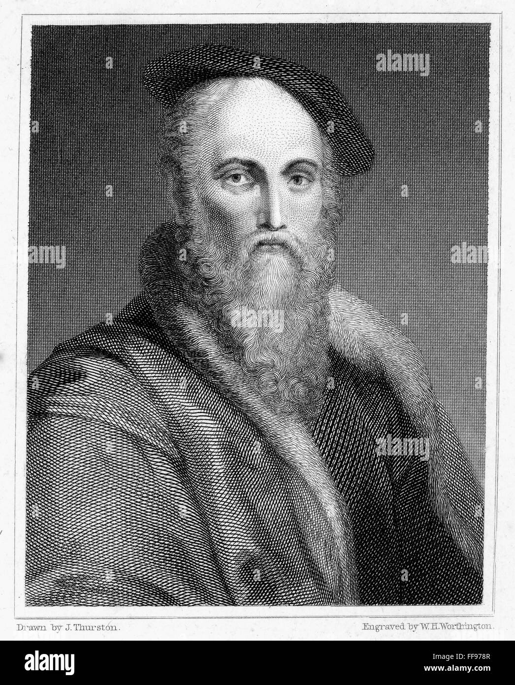 SIR THOMAS WYATT /n(c1503-1542). English diplomat and poet. Steel ...
