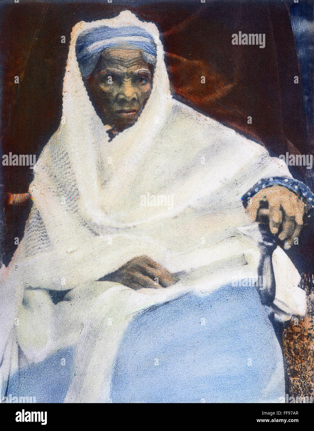 HARRIET TUBMAN (c1820-1913). /nOil over a photograph, c1912. Stock Photo