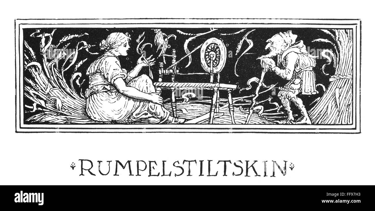 GRIMM RUMPELSTILTSKIN. /nDrawing by Walter Crane (18451915) for the fairy tale by the Brothers
