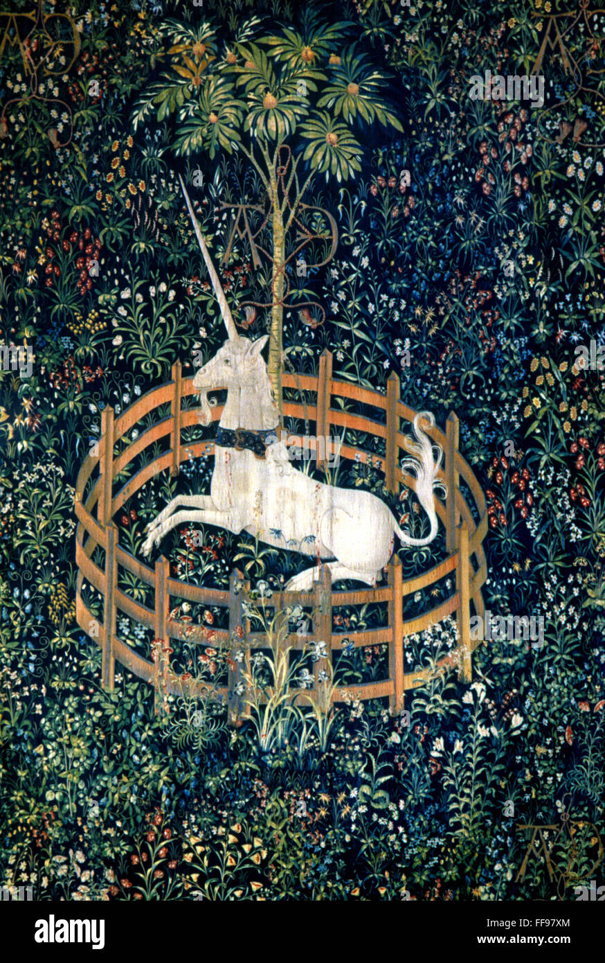 UNICORN TAPESTRY. /nThe Lady and the Unicorn Tapestry (late 15th