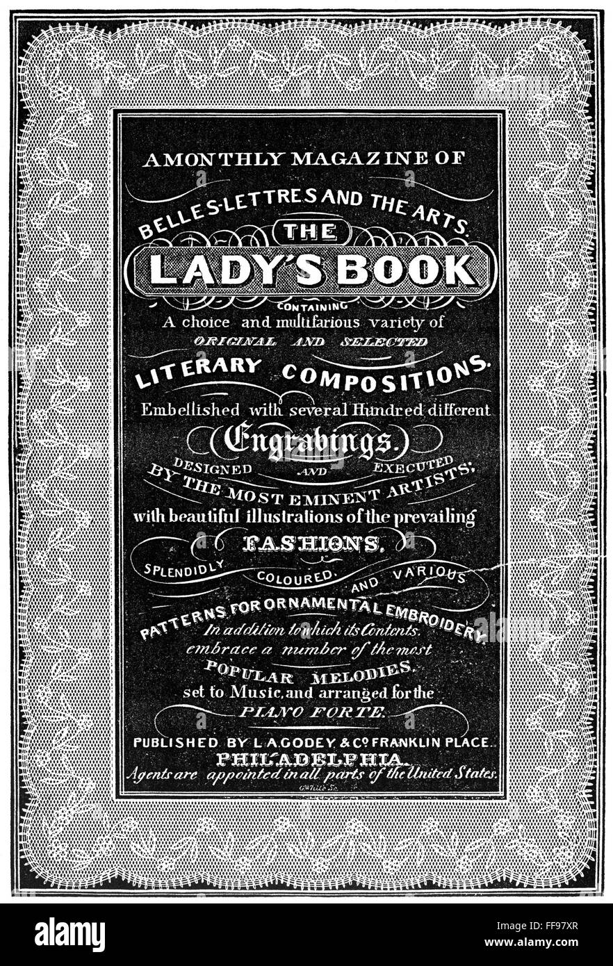 GODEY'S LADY'S BOOK, c1855. /nCover of Godey's Lady Book, c1855. Stock Photo