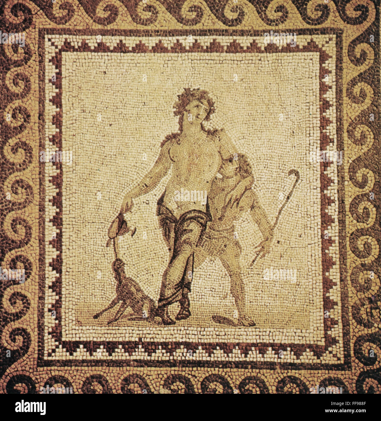 DIONYSUS/BACCHUS. /nIonian mosaic from Antioch, Turkey. Stock Photo