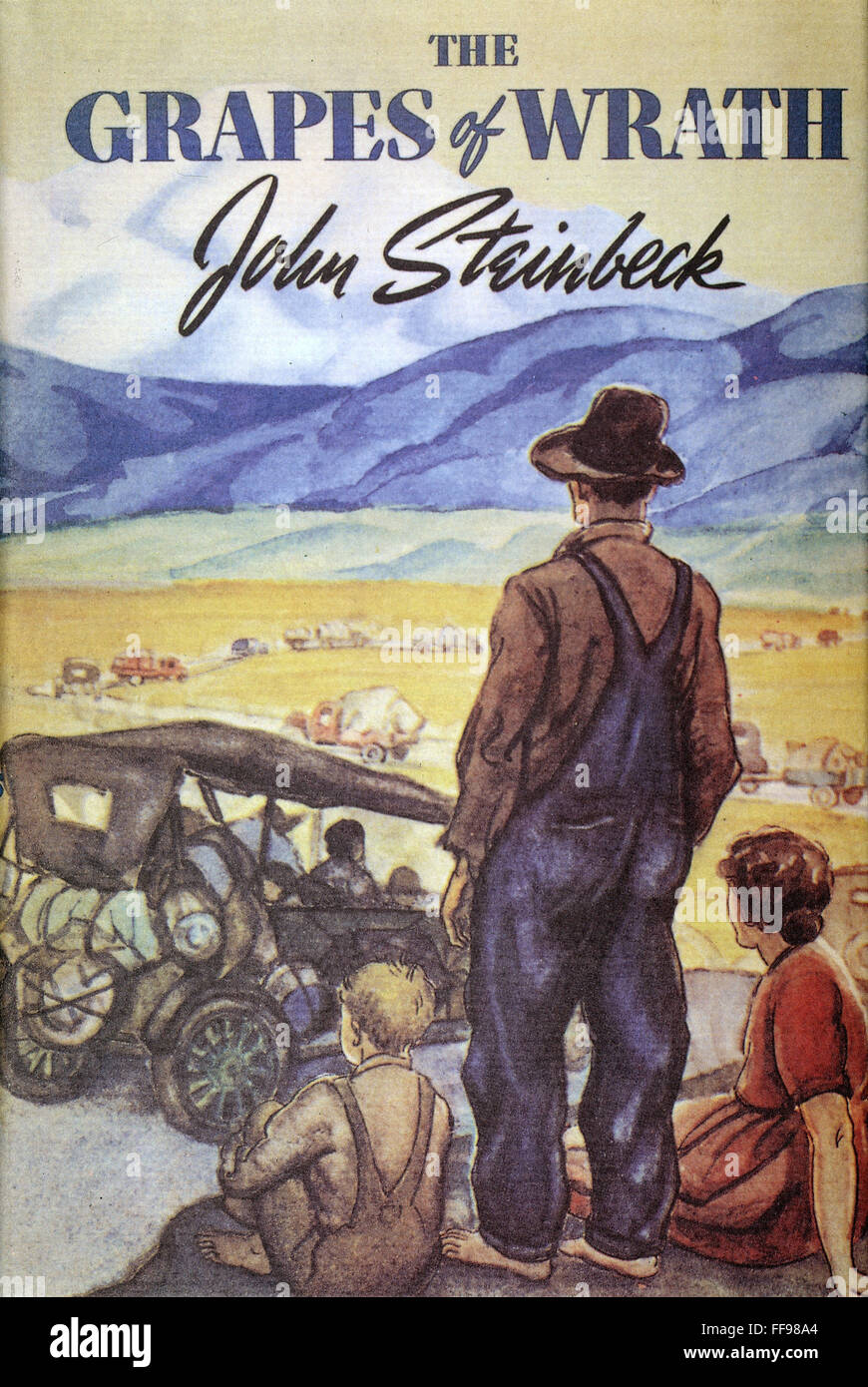STEINBECK GRAPES OF WRATH. /nFront jacket cover of the first edition