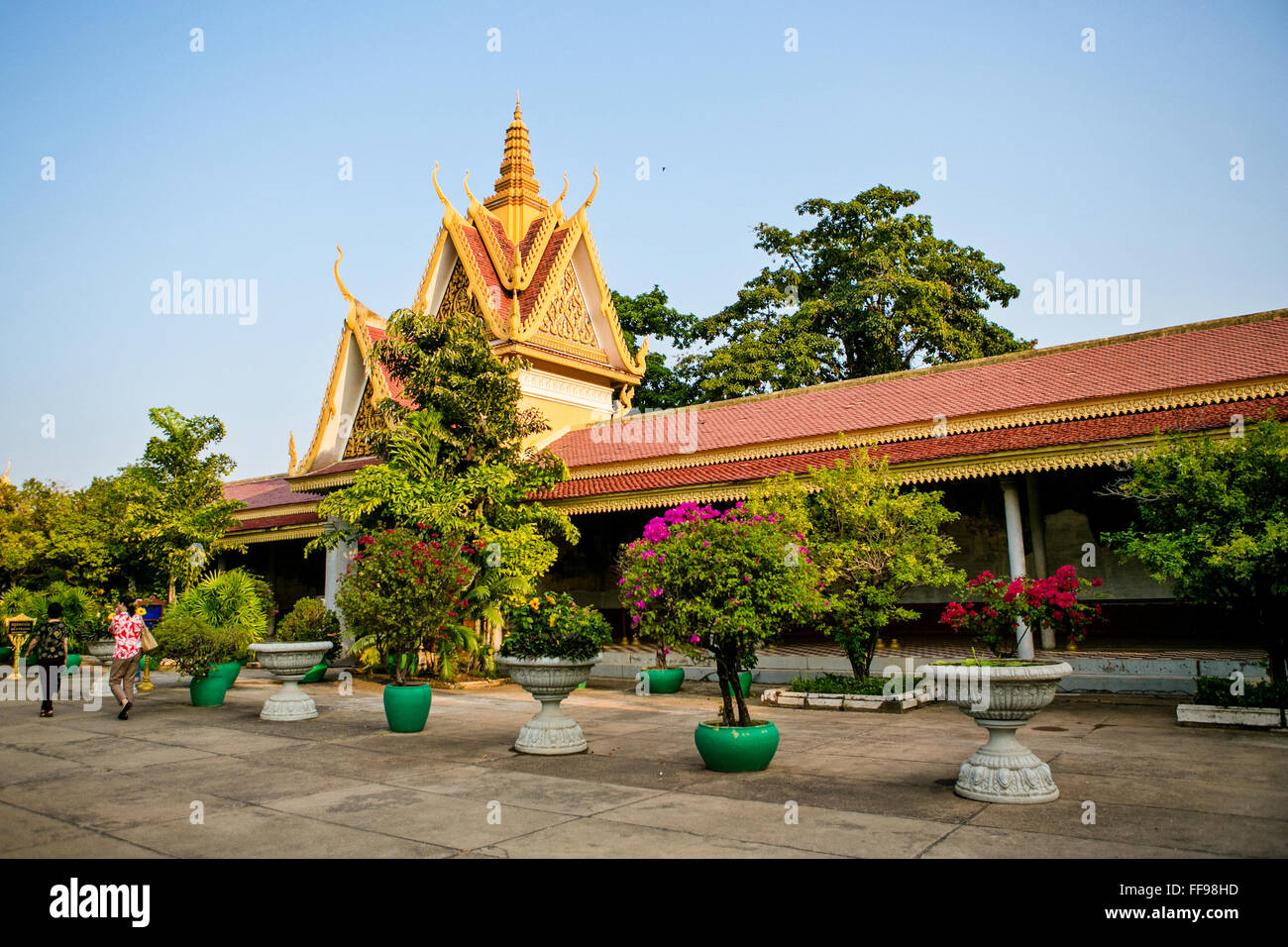 Royal Palace garden in Phnom Penh, Cambodia Stock Photo