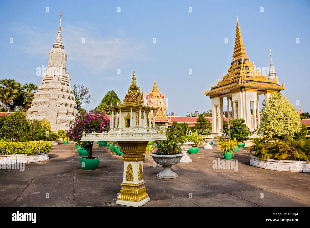 Royal Palace Silver Pagoda Phnom Penh, Cambodia Stock Photo