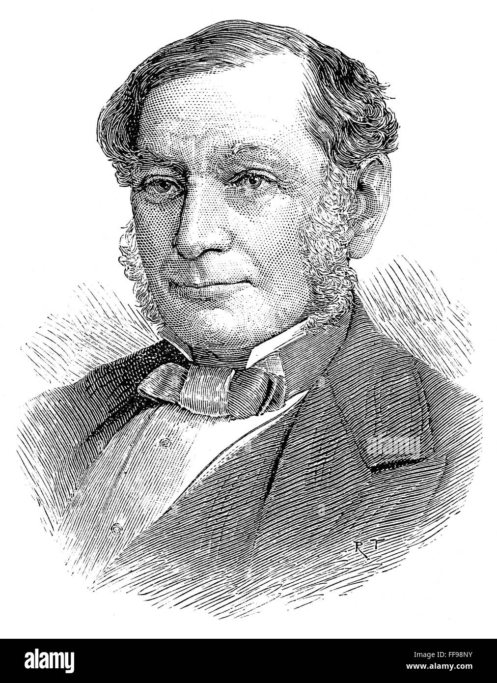 SIR DANIEL GOOCH /n(1816-1889). 1st Baronet. English engineer. Wood engraving, English, 1889. Stock Photo