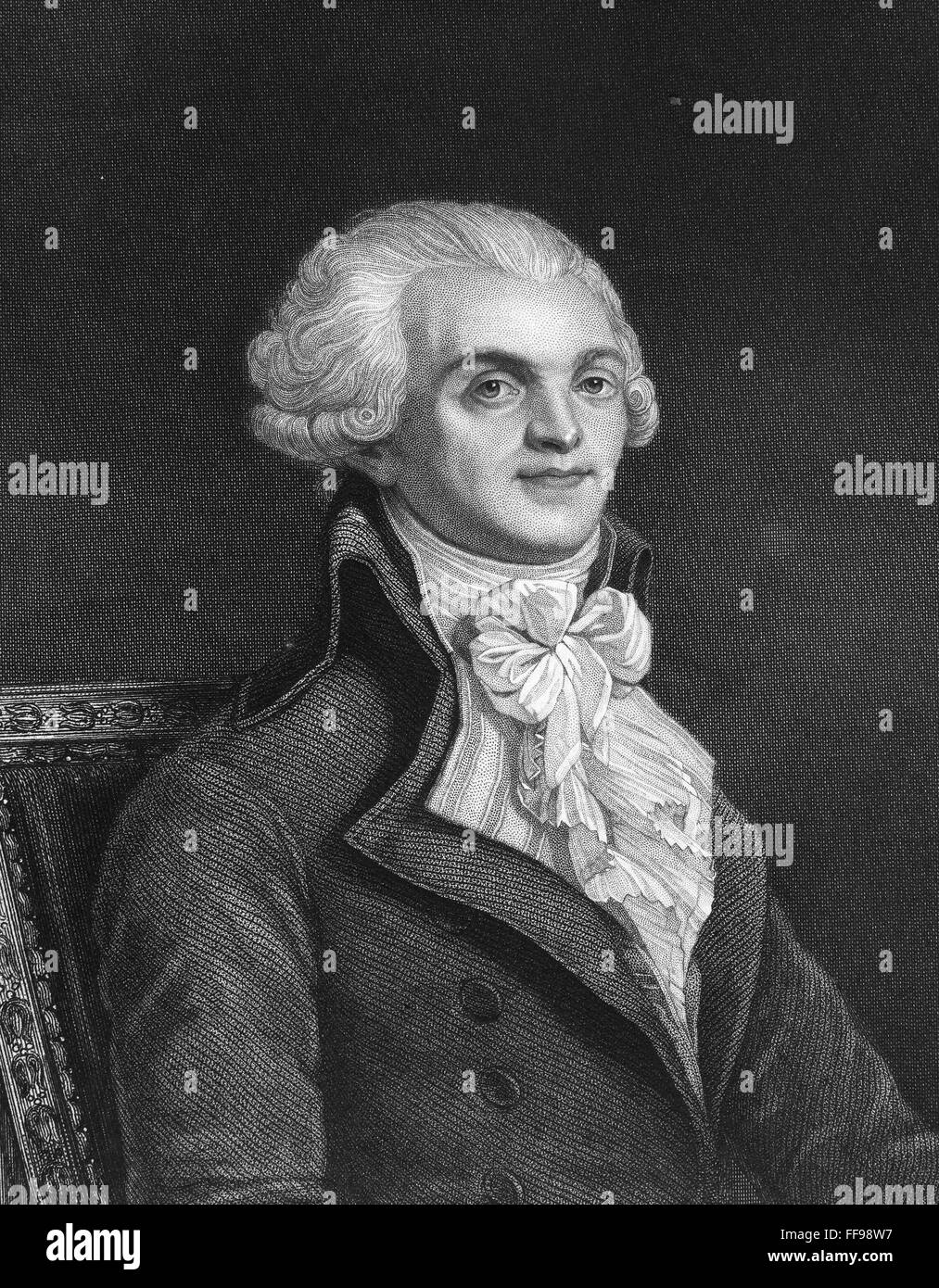 MAXIMILIEN ROBESPIERRE /n(1758-1794). French revolutionist. Stipple and ...