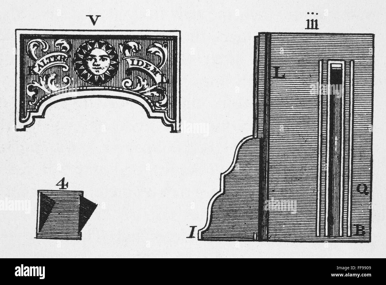 FRANKLIN STOVE DIAGRAM. /nDetail of Benjamin Franklin's famous stove